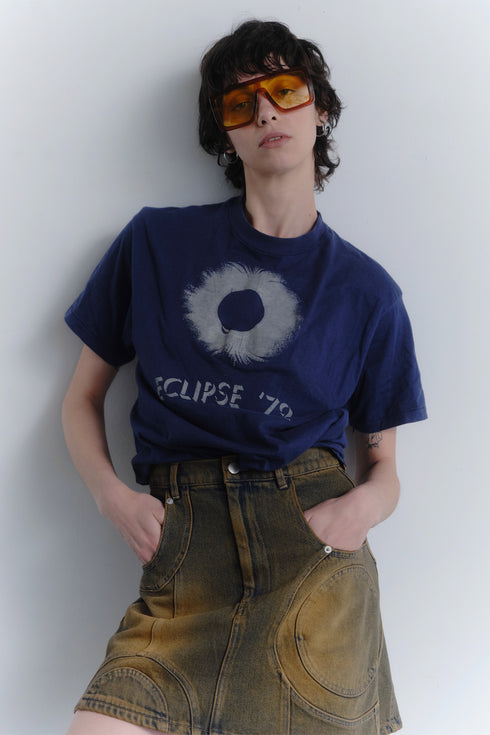 【RESTOCK】CIRCLE CUT-OUT MINI SKIRT -RUSTED BROWN- *Last1