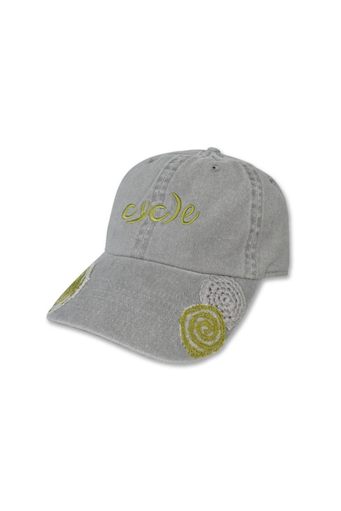 SPIRAL EMBROIDERY CAP -GRAY-