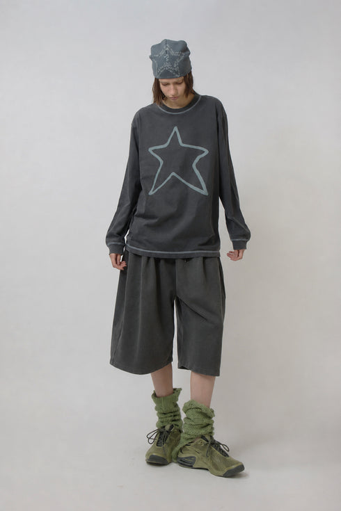FEUERGOD × Cycle STAR LONG SLEEVE TEE -CHARCOAL-