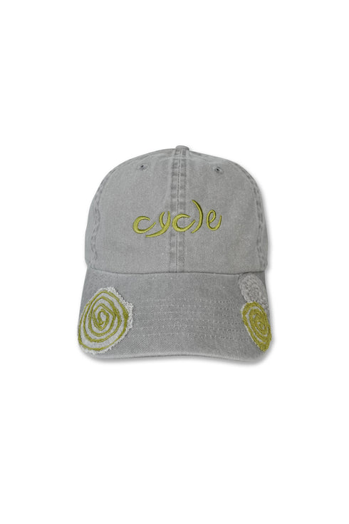 SPIRAL EMBROIDERY CAP -GRAY-