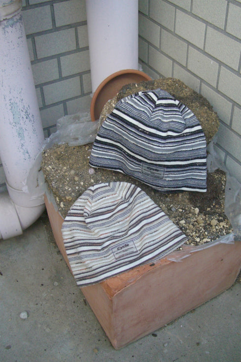 【RESTOCK】SUMMER KNIT BORDER BEANIE -BROWN MIX-