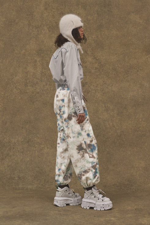 【RESTOCK】TIE-DYE BOA PANTS -IVORY MIX- *Last1