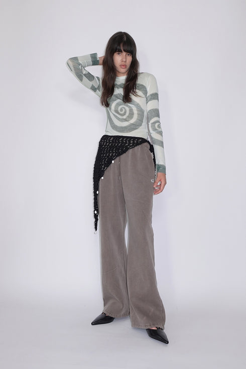 SECOND SKIN TOPS "Spiral Gecko" -GRAY-