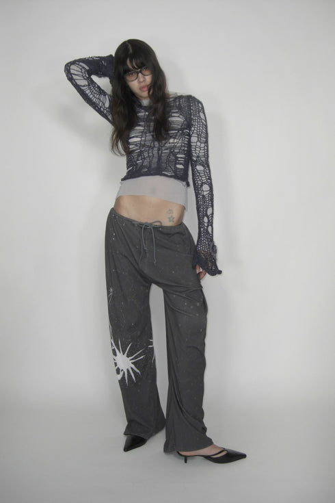 Merbeau × Cycle HANDMADE SPIRAL MIRRORED TOP -SLATE CHARCOAL- *Last1