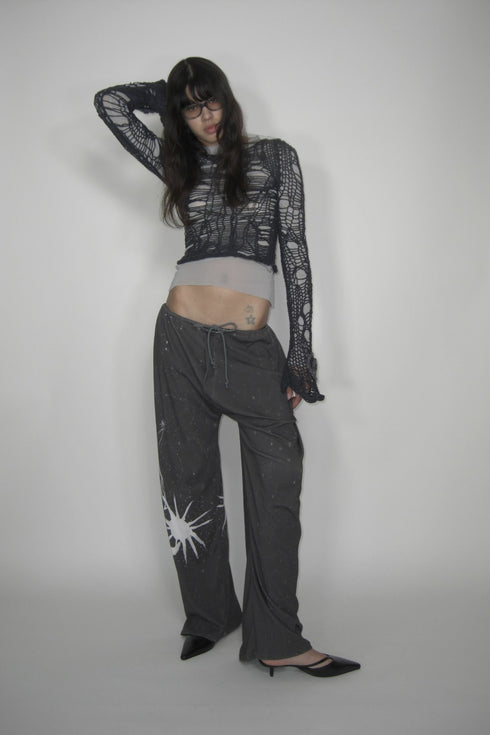 Mayte × Cycle DRAWING PANTS "moon and sun" *Last1