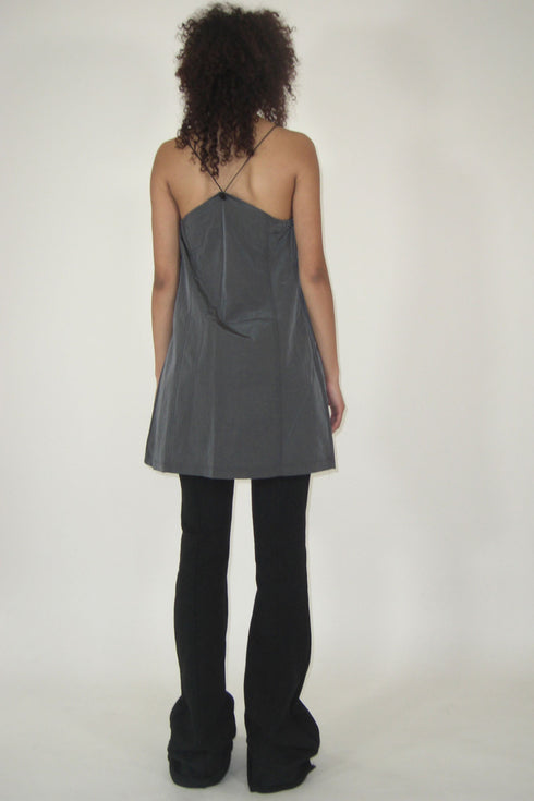 【RESTOCK】TECH REFLECTER LOGO MINI DRESS -CHARCOAL-