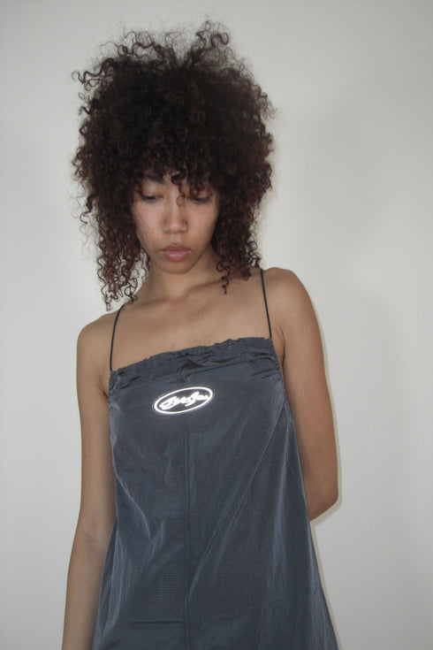 【RESTOCK】TECH REFLECTER LOGO MINI DRESS -CHARCOAL-