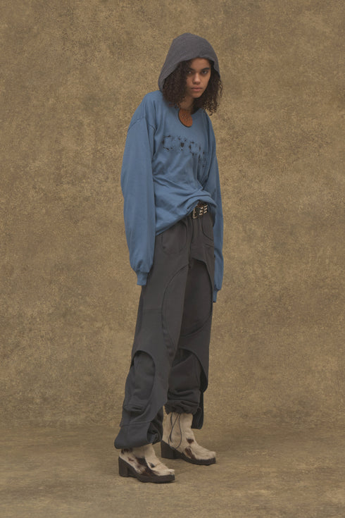 【RESTOCK】WESTERN LOGO LONG SLEEVE TEE -BLUE- *Last1