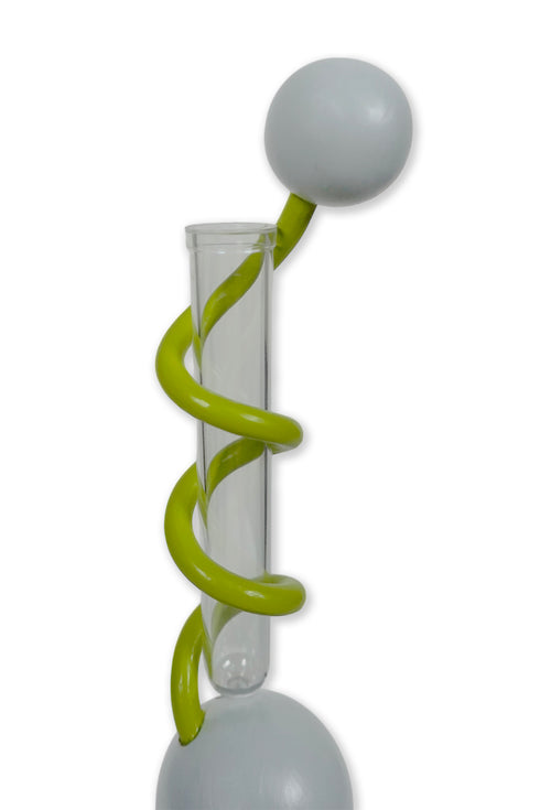 IRon PiP × Cycle TWO BALL FLOWER VASE -GRAY×GREEN-