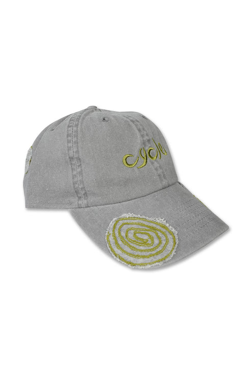 SPIRAL EMBROIDERY CAP -GRAY-