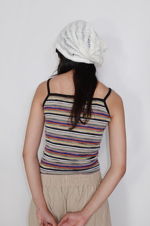 【RESTOCK】SHEER KNITTED BEANIE -IVORY-