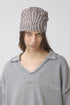 WAVY CHECK BEANIE -BROWN MIX-