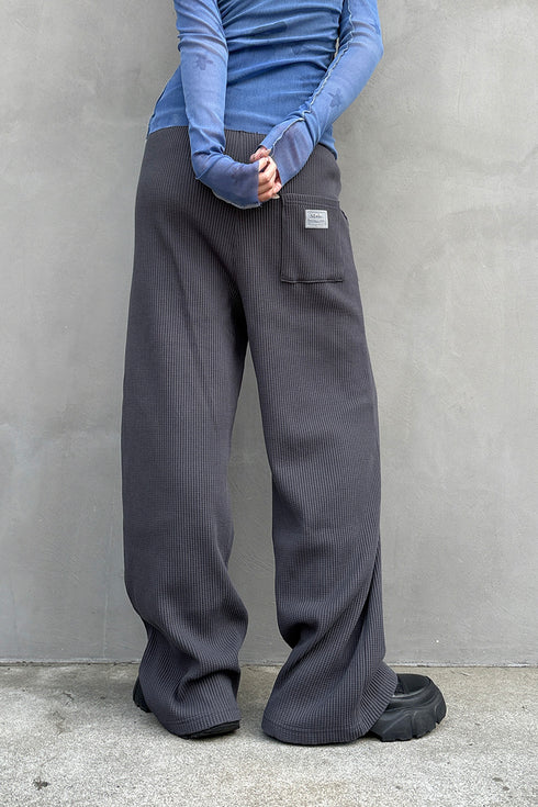 SUMMER WAFFLE CHILL-OUT PANTS -CHARCOAL-