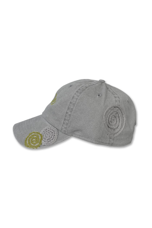 SPIRAL EMBROIDERY CAP -GRAY-