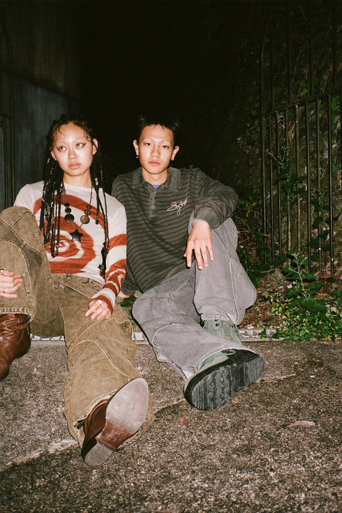 SECOND SKIN TOPS "Spiral Gecko" -RED-