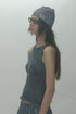 WAVY CHECK BEANIE -BLUE MIX-