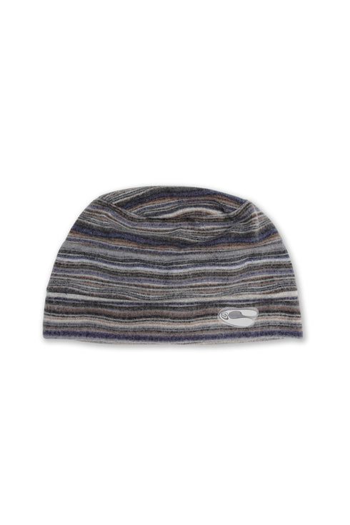 MULTI STRIPE BEANIE -BLUE × BROWN-