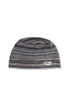 MULTI STRIPE BEANIE -BLUE × BROWN-
