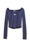 【PRE-ORDER】SPIRAL STAR TIGHT HOODIE -NAVY-