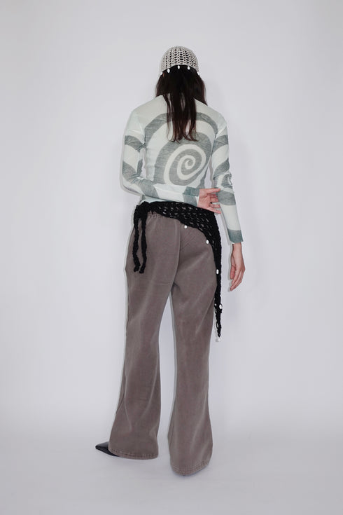 SECOND SKIN TOPS "Spiral Gecko" -GRAY-