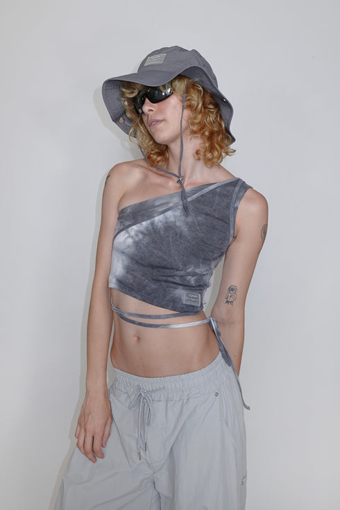 DRAW CODE SAFARI BUCKET HAT -COLD GRAY-