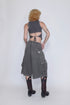 BACK SLIT STITCH TANK TOP -CHARCOAL-