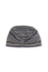 MULTI STRIPE BEANIE -BLUE × BROWN-