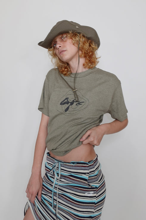 ECO FABRIC CIRCLE LOGO TEE -KHAKI-