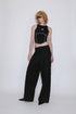DRAW CODE SPIRAL BUTTON PANTS -BLACK-