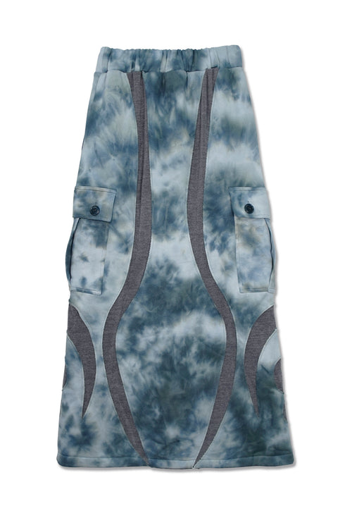 UNALOME LONG SKIRT -TIE-DYE BLUE-