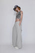 TIE-DYE ASYMMETRY WRAP TANK TOP -CHARCOAL- *Last1