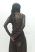 SPELL WAVE PLAID SECOND SKIN TOPS -DARK BROWN MIX-