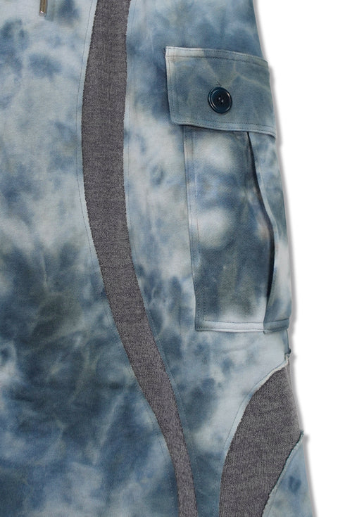 UNALOME LONG SKIRT -TIE-DYE BLUE-