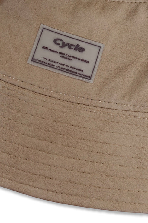 VEGAN LEATHER BUCKET HAT -BEIGE- *Last1