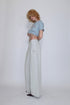 DRAW CODE SPIRAL BUTTON PANTS -ICE GRAY-