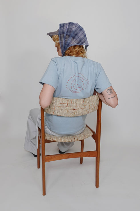 VIBRATION CIRCLE TEE -ACID BLUE-