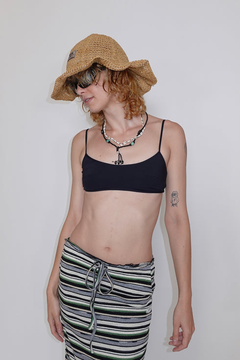 SUMMER STRAW TULIP HAT -BROWN- *Last1