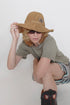 SUMMER STRAW TULIP HAT -BROWN- *Last1