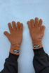 SPIRAL FLUFFY GLOVES -CAMEL- *Last1