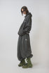 NYLON GATHERED WINDBREAKER -CHARCOAL-