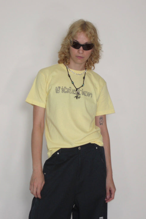 VIBRATION CIRCLE TEE -LEMON YELLOW-