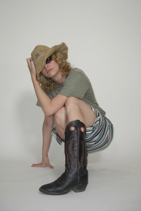 SUMMER STRAW TULIP HAT -BROWN- *Last1