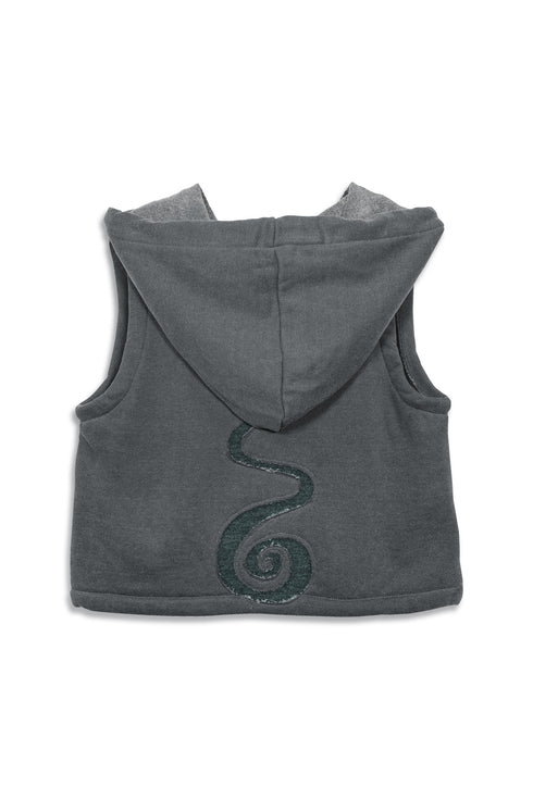 UNALOME SLEEVELESS HOODIE -CHARCOAL-