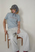 DRAW CODE SPIRAL BUTTON PANTS -ICE GRAY-