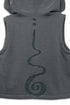 UNALOME SLEEVELESS HOODIE -CHARCOAL-