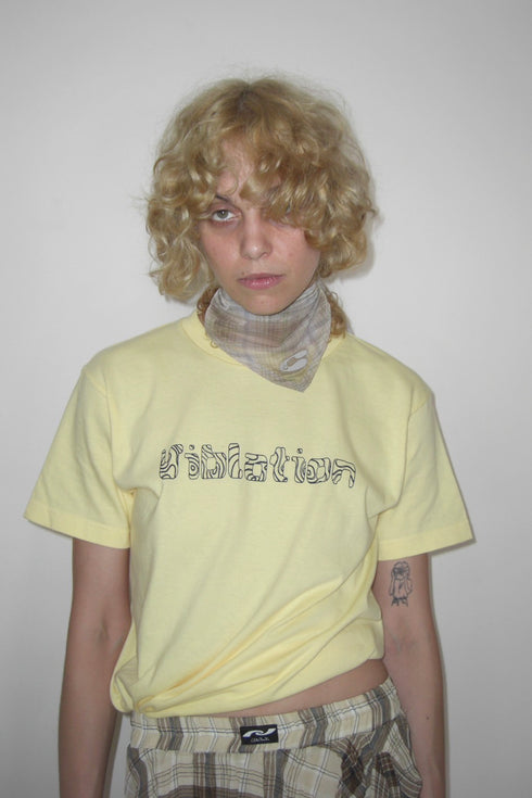 VIBRATION CIRCLE TEE -LEMON YELLOW-