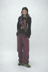 FADED STACK TUCK PANTS -BURGUNDY-