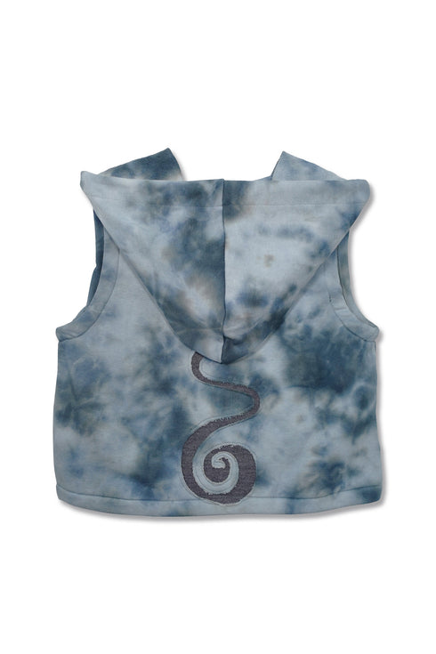 UNALOME SLEEVELESS HOODIE -TIE-DYE BLUE-