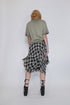 TARTAN CHECK TUCK SKIRT -BLACK-