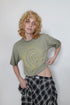 PAINTED SPIRAL WASHED TEE -KHAKI- *Last1